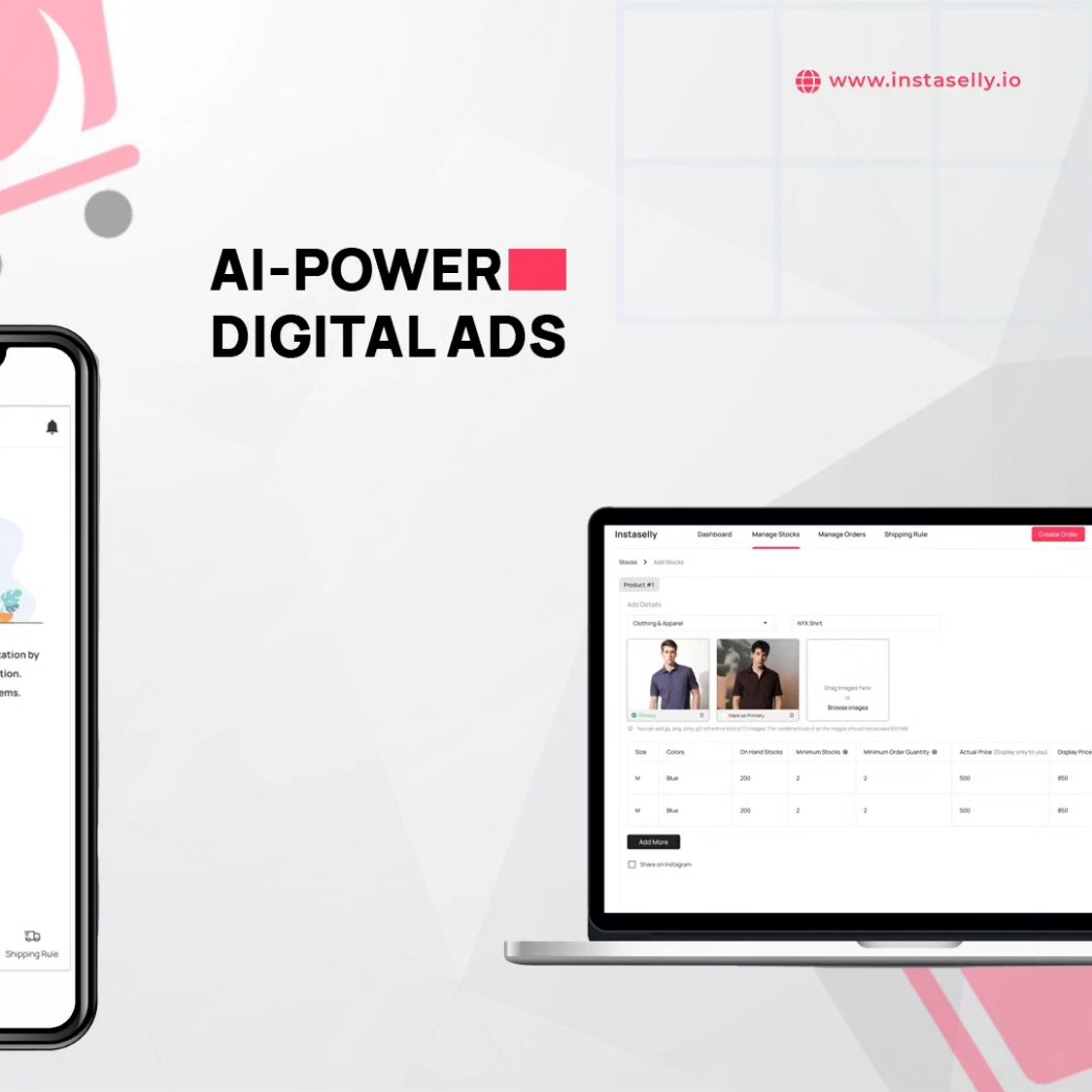 instaselly's tweet photo. 🚀 Elevate Your Sales Game with InstaSelly! 📈✨ 💡
 Harness the Power of AI-Powered Ads 🤖💥 
🔗 Seamlessly Integrated with Ondc for Ultimate Convenience 🔄🔗
 👥 Manage Influencers like a Pro with Our Cutting-edge Tool 🌟👑 

#InstaSelly #AIAds #InfluencerMagic #OndcIntegration https://t.co/bpiQzA9RzO