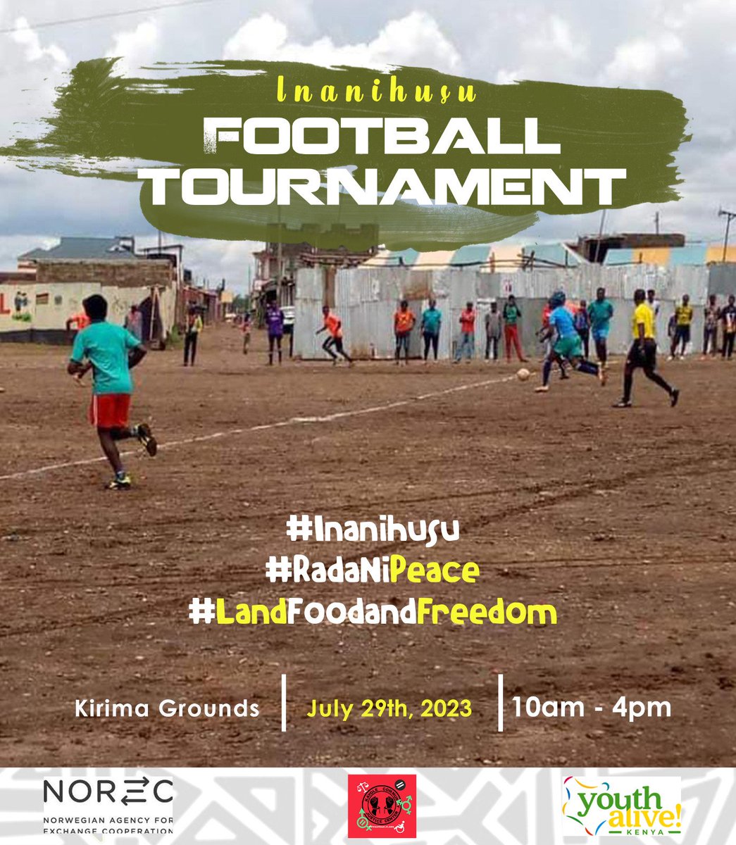 KasinaMaryanne's tweet photo. 🗣️ Your Voice Matters:
At this critical political times #InanihusuFootballTournament encourages open discussions on governance, paving the way for an inclusive, participatory Kenya. #SpeakUp
#Inanihusu
#RadaNiPeace @OHCHRKENYA @HakiAfrica @YouthAliveKenya @KayoleCJC https://t.co/Rk6O6wIdED
