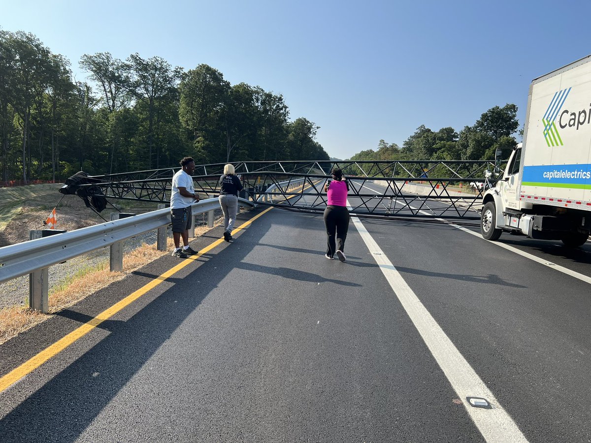 Crane collapse across 70 East bound going up South Mountain.