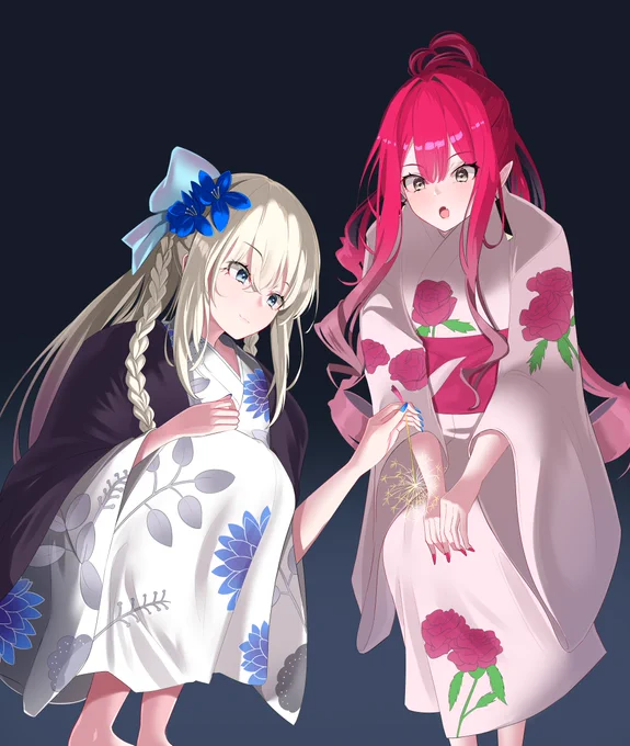 浴衣モルガンとトリ子 