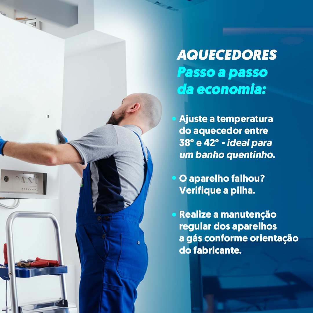 Chegou o #dicasemserie da Compagas, um quadro semanal que mostra como economizar na conta de gás com pequenas ações.
O tema dessa semana são os aquecedores. Fique de olho, a dica da próxima semana vem direto do forno.
Compartilhe o post e ajude seus amigos a economizarem também!