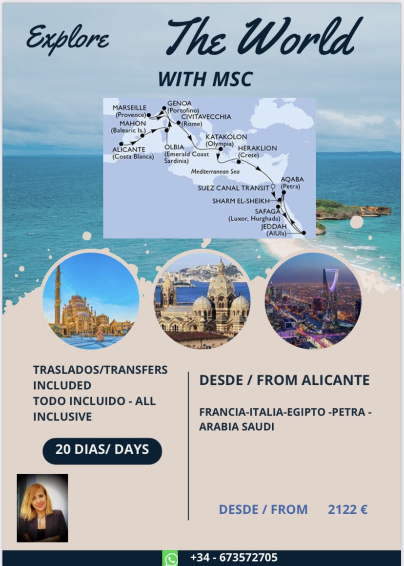 Creando experiencias inolvidables para ti🥰
Salida 5 Noviembre 🚢🚢🚢