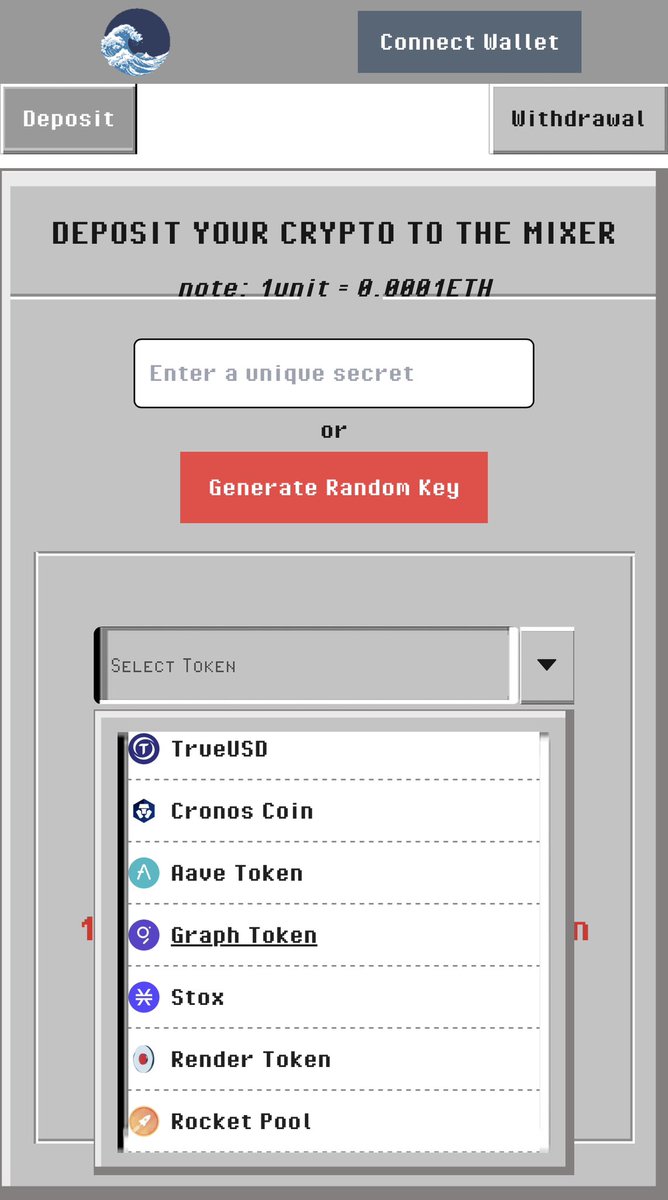 ZkTsunami's tweet photo. π We're now adding additional tokens to ZkMixer, including Render $RNDR and more! This means you'll have even more options for private transactions with popular cryptocurrencies. #ZkMixer #ZKT #ZkDapp #RNDR $ZKT https://t.co/ZVocep63tI