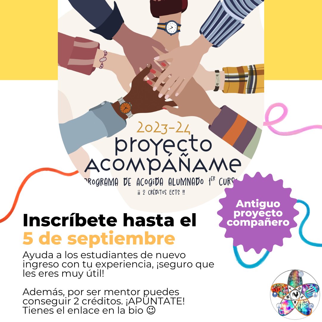 defc_uca's tweet photo. ⚠️¡Atención estudiantes de 2°, 3° y 4° de la Facultad de Ciencias!

Tenemos hasta el 5 de septiembre 🗓️ para apuntarnos al Proyecto Acompáñame (el antiguo Proyecto Compañero). 👨‍🎓

¿Te apuntas? Como siempre, tenéis los enlaces en nuestra bio de Instagram. 😉

#DEFC #DEFCUCA #UCA https://t.co/VKCjxkj0yV