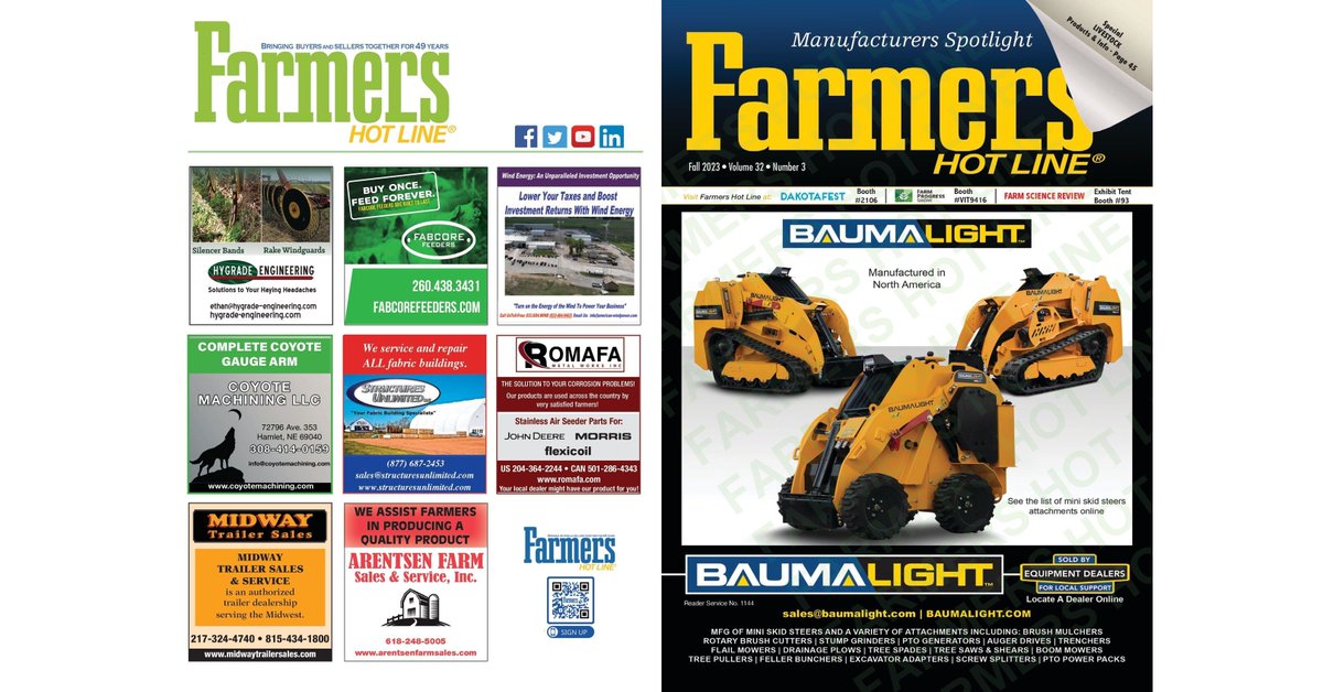 The latest issue of Farmers Hot Line Fall Manufacturers edition is now available online. #UTV #grain #farming secure.viewer.zmags.com/publication/8d…