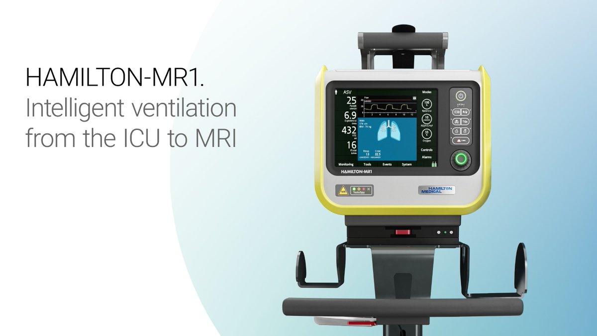 HamiltonMedical's tweet photo. We do everything to make the everyday life of clinical teams in #CriticalCare easier. Meet our #HAMILTONMR1 ventilator, the #MRI specialist for Intelligent Ventilation from the ICU to MR1!
https://t.co/TTi1The7mj
#IntelligentVentilation #MRIventilator #MRconditional https://t.co/SlCsIsl3cL
