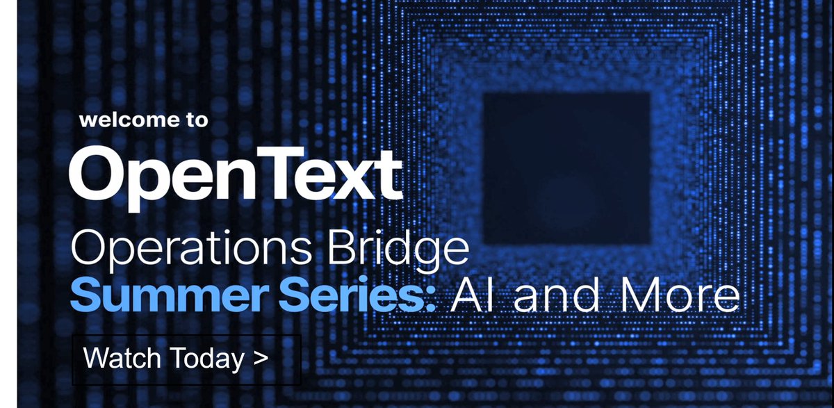 escom_bulgaria's tweet photo. Evolving #ITOps make it tough to keep your IT estate running at peak performance and productivity. Our on-demand summer webinar series will help. Get all the latest #AIOps trends and #OpenTextT Operations Bridge user tips. https://t.co/nKkW3kde93 https://t.co/8l4LfBEQmV