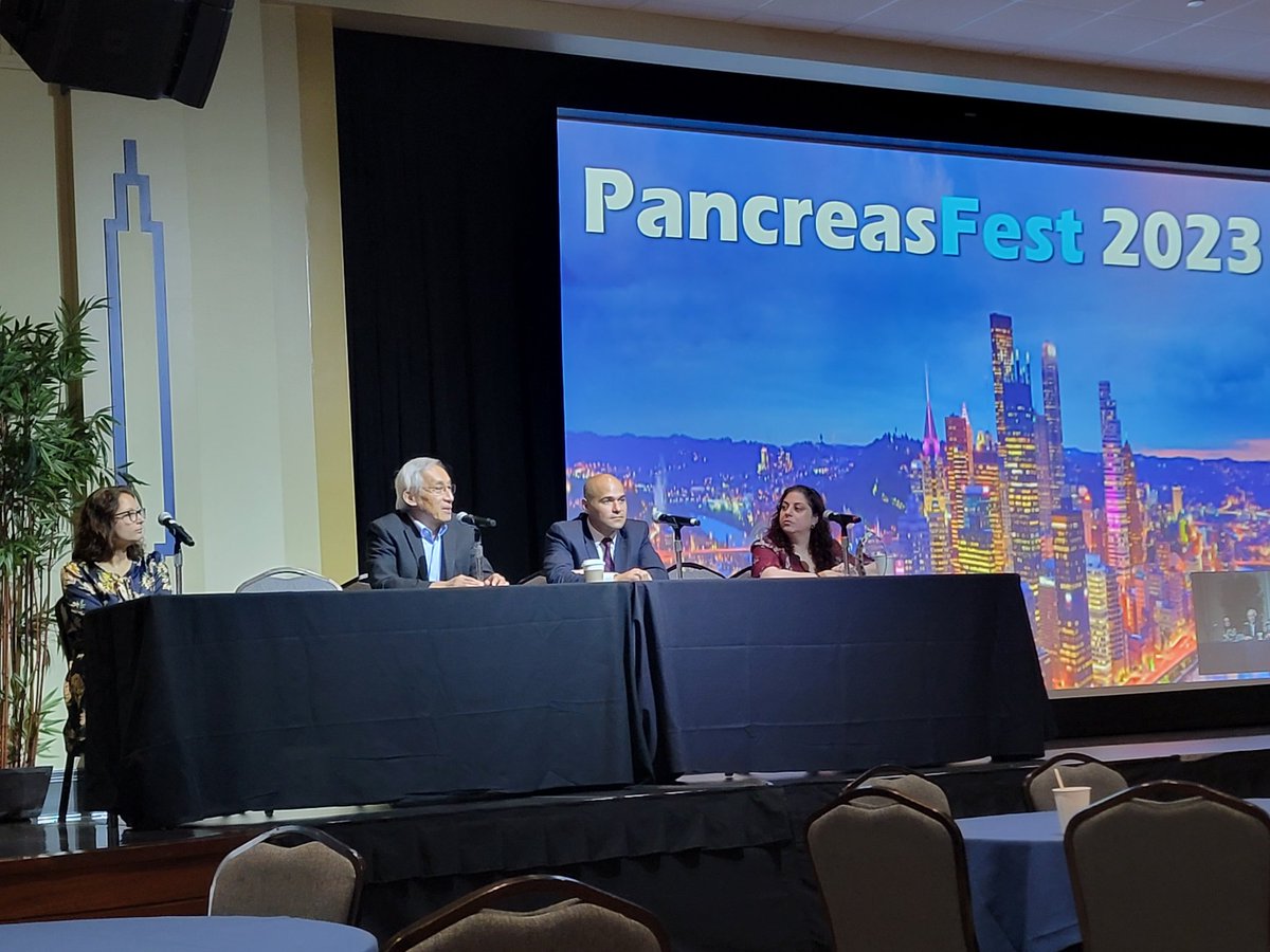 DrGumpper's tweet photo. All-star morning panel on pancreatic cancer and targeting kras and the role of tuft cells. @DelgiornoKathy #pancreasfest23 @CAPERpancreas https://t.co/zQW6GJnEOO