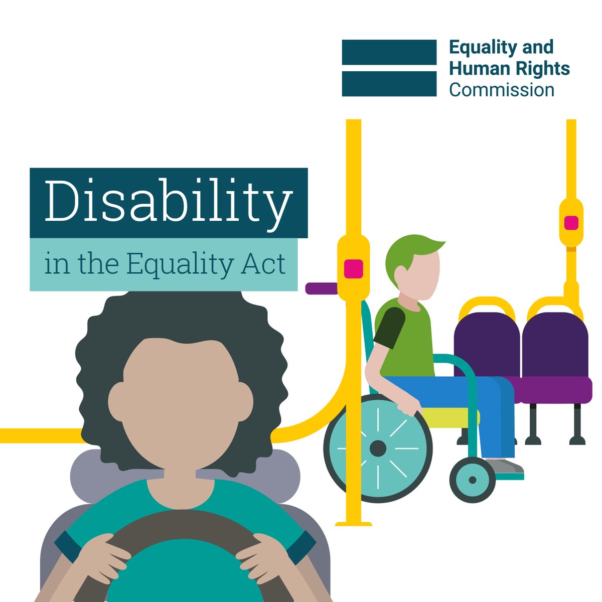EHRC's tweet photo. Disability discrimination is when you are treated less well or put at a disadvantage for a reason that relates to your disability. It is unlawful to discriminate against someone due to disability under the Equality Act. Know your rights: https://t.co/HvWCIgSPZr https://t.co/1zFJqf3wBq