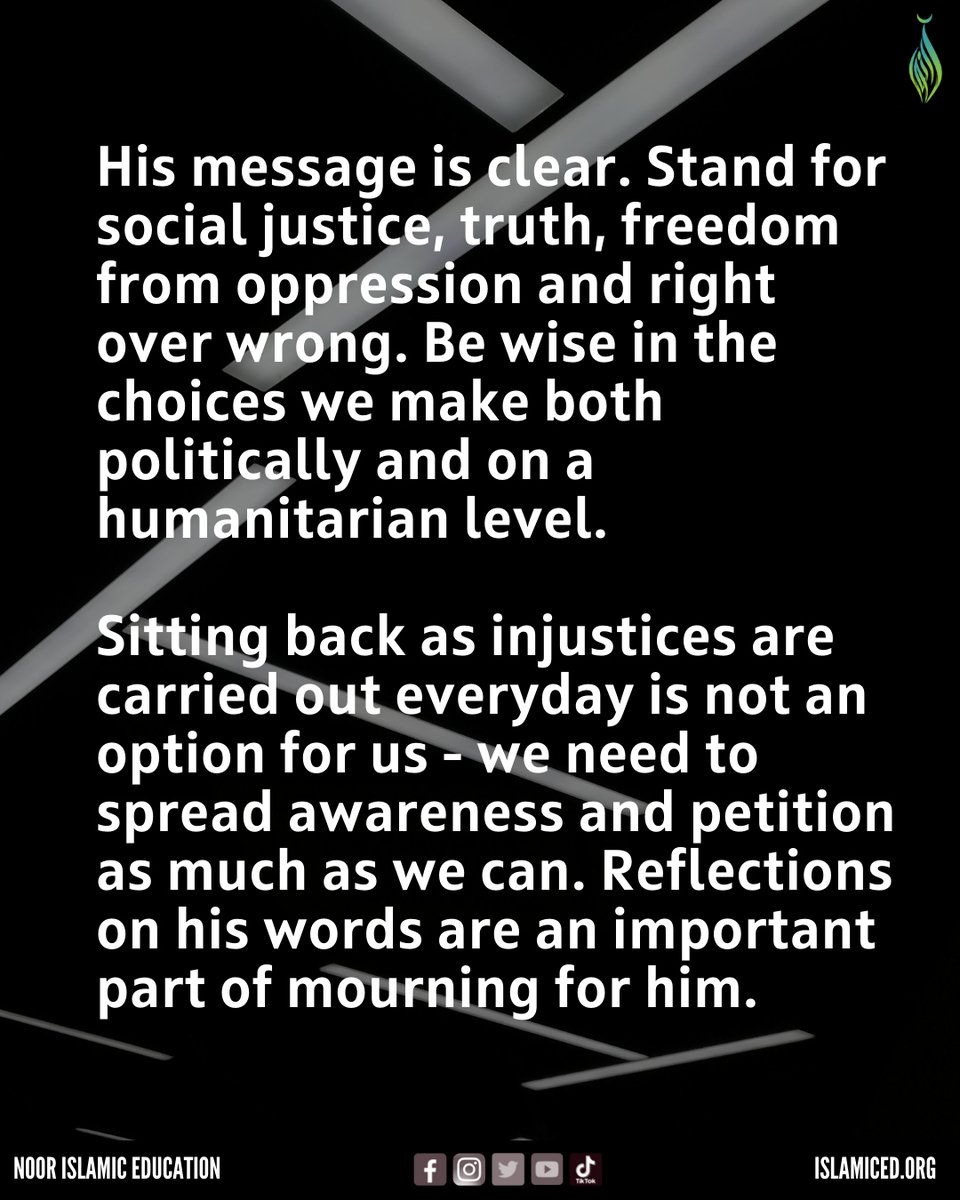 NoorIslamicEd's tweet image. Muharram Lesson 9: Freedom ⁠
⁠
#MuharramLessons #Freedom #SocialJustice #SeekingReformation #StandForTruth #Muharram2023