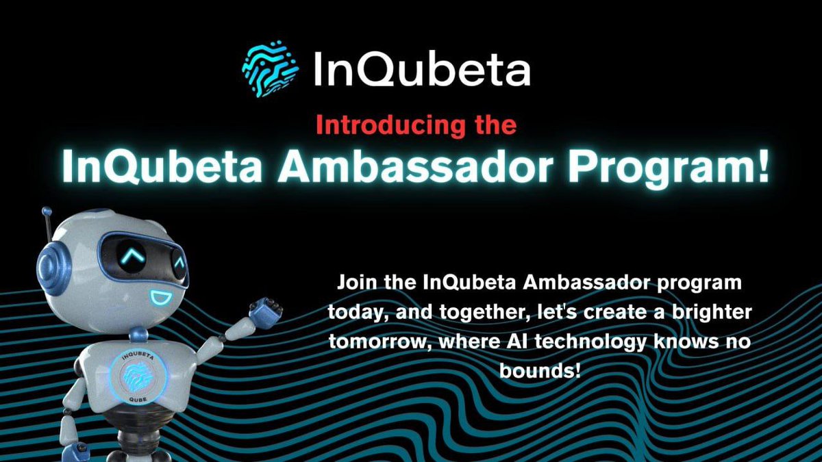 📣 Introducing the InQubeta Ambassador Program! ⚠️

❓ How to Join? ❓

Becoming an InQubeta Ambassador is easy! Simply fill out the application form (docs.google.com/forms/d/e/1FAI…)

🌐 Join the Movement, Become an InQubeta Ambassador Today! 🌐