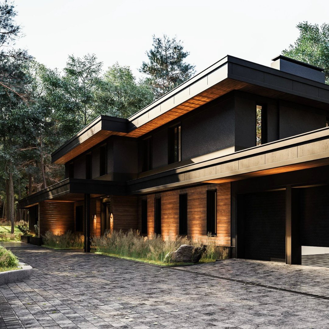 SenceArchitects's tweet photo. Introducing Black Wood
This private home in the beautiful Kyiv region is designed to meet the needs of a large family while maintaining the beauty of the surrounding nature. A distinctive feature of the house is its siting while preserving the majestic pine trees. #architecture https://t.co/rRv7SNCdeE
