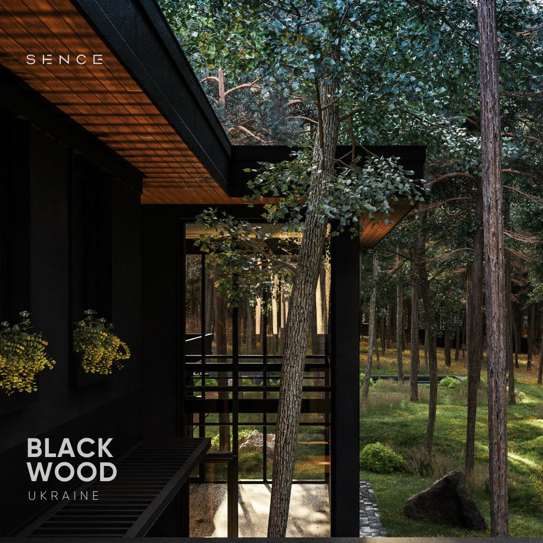 SenceArchitects's tweet photo. Introducing Black Wood
This private home in the beautiful Kyiv region is designed to meet the needs of a large family while maintaining the beauty of the surrounding nature. A distinctive feature of the house is its siting while preserving the majestic pine trees. #architecture https://t.co/rRv7SNCdeE