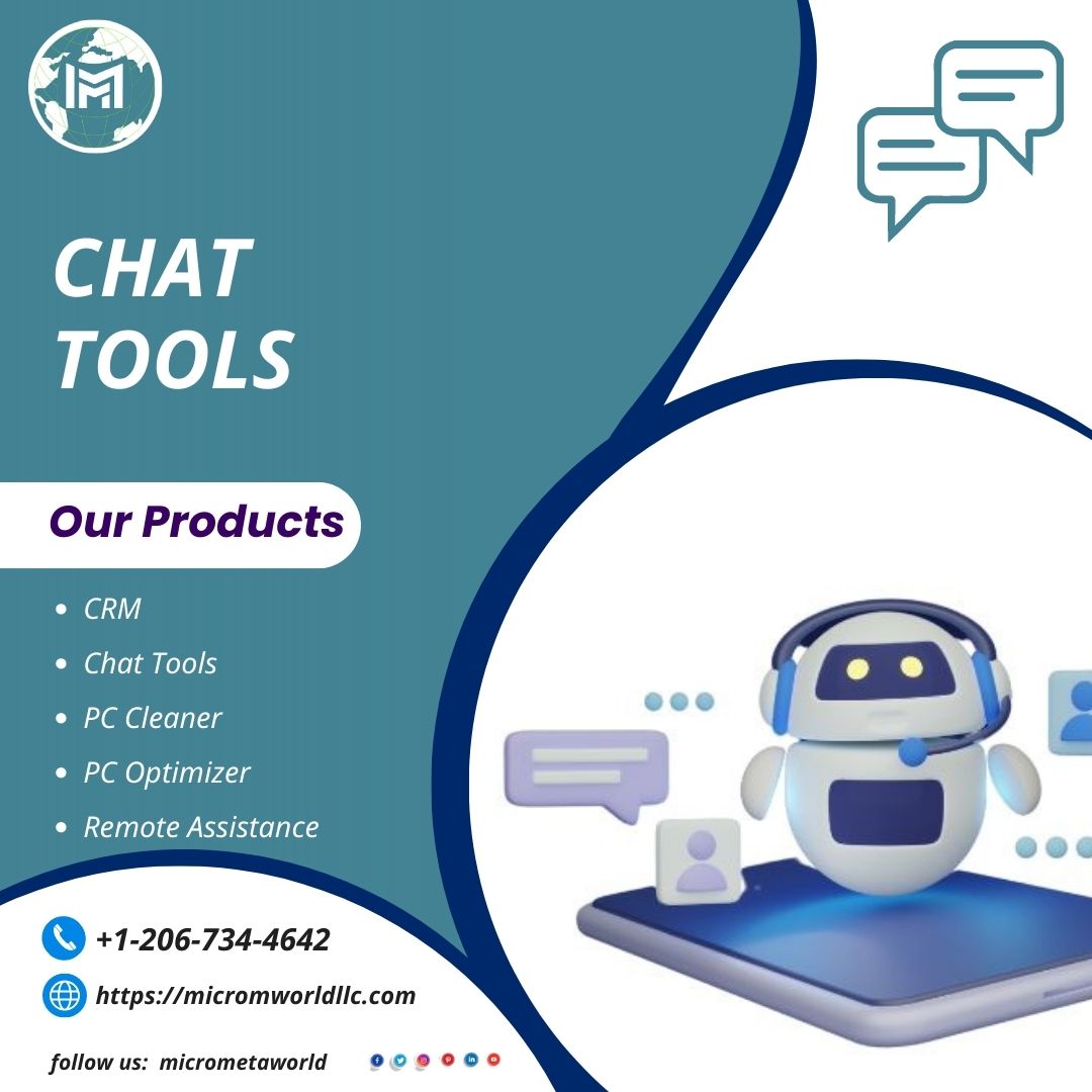 'Chat tools facilitate real-time communication between businesses and customers.'

Micrometa World is based on IT services.

#cleaningpc #pcoptimizer #CRM #pccleaner #writingskills #remotework #remoteassistant #chatgpt #chatbots #writingadvice #translator #translation