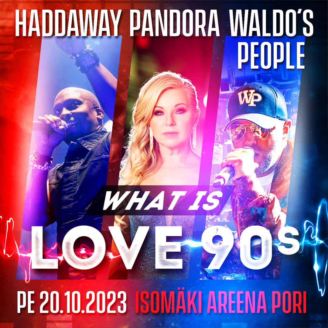What Is Love 90´s tapahtuma valtaa Porin! 🕺💃

Kolmen legendaarisen ysäriartistin tahdittamassa tapahtumassa koetaan hittiputki vailla vertaa: Haddaway, Pandora sekä Waldo´s People.

🎟 Liput 30€ 31.8. asti (ovh. 40€)
🎟 VIP-liput 80€
➡ ticketmaster.fi/event/what-is-…