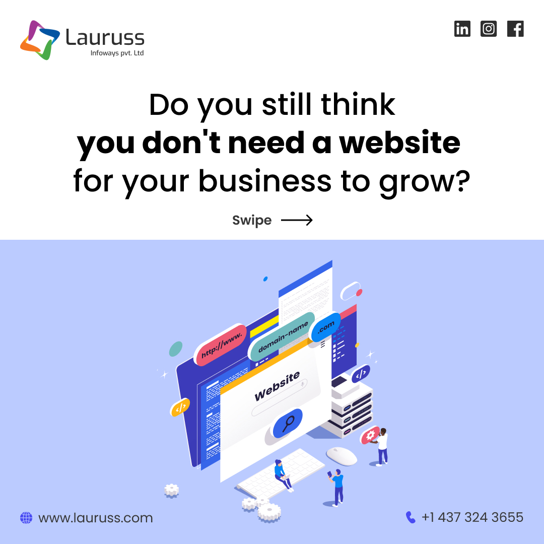 LaurussInfotech's tweet photo. Embrace the Digital Era: Your Business Needs a Website!

Still skeptical about having a website for your business?
Let's bust that myth!

Share your requirements, and let's bring your business online!

#WebsiteForGrowth #OnlinePresence #GrowYourBusiness #WebsiteDevelopment https://t.co/uboQaP4OAs