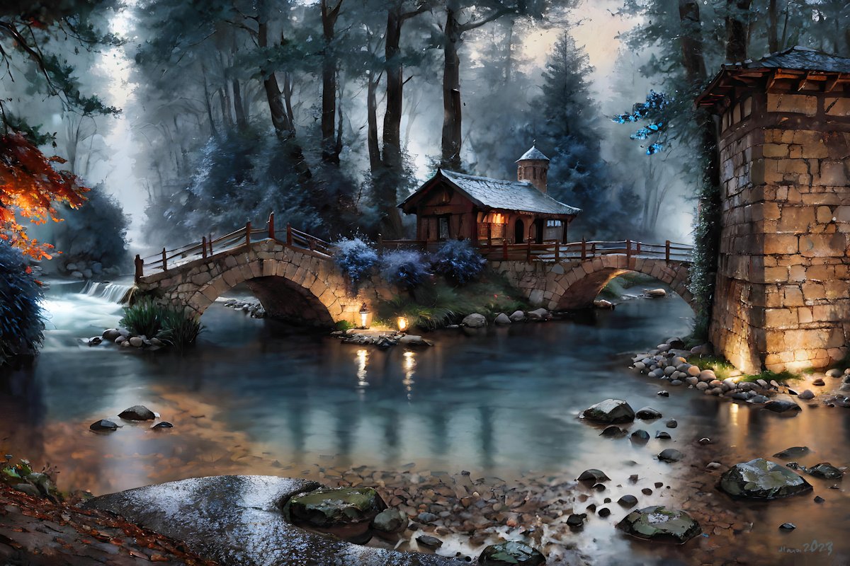 PBWells1's tweet photo. "Dreaming of Elsewhere - Broken Bridge"
https://t.co/VJTvtUW0Q8
#pbwells #art #digitalart #fantasy #fantasyart #generativeart #MageSpace #StableDiffusion #Painter #PaintShop #ParticleShop #Topazlabs #Gigapixel #Vue #landscape https://t.co/wQVjtk6BTf