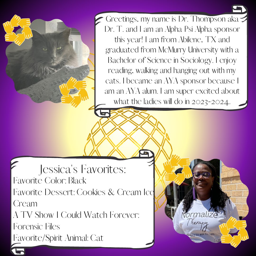 AlphaPsiQueens's tweet photo. Now it’s finally time to introduce the lovely women who make sure we don’t run an anarchy; our sponsors! Starting us off is our 2023-24 Sponsor: Jessica Thompson! 👑 https://t.co/tmm0DkLWe9