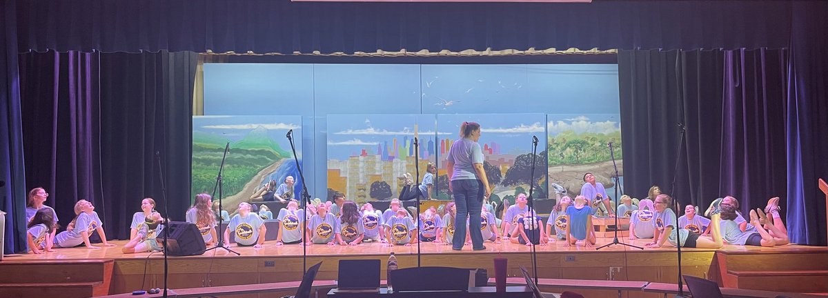 Getting ready with Madame Molina for our performance today at 11:30! 🎭🎶⁦ <a href="/WGFineArts/">West Genesee Fine Arts</a>⁩ ⁦<a href="/WestGeneseeCSD/">West Genesee Schools</a>⁩