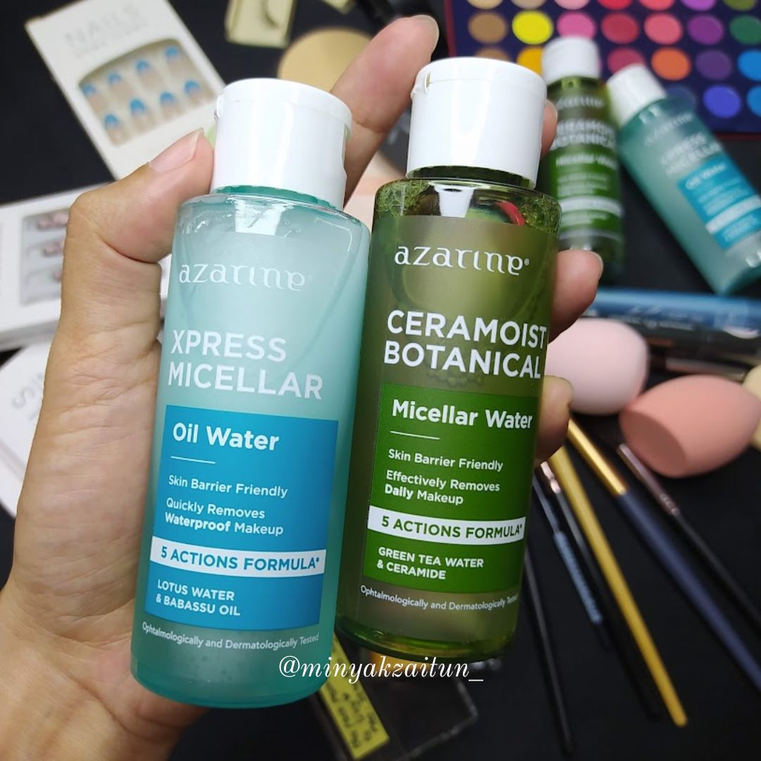 art makeup is fun until you must remove these makeup, oh noooo!!! T.T

but lemme tell you my secret with Azarine Ceramoist Botanical Micellar Water & Azarine Xpress Micellar Oil Water

— ₊˚⊹♡

#diracuninvani #micellarwater