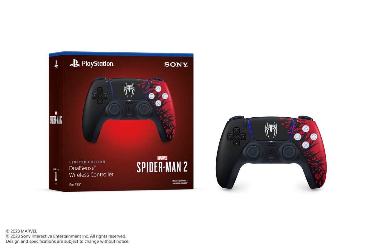 Wario64's tweet photo. Spider-Man 2 PS5/accessories up at PS Direct:

DualSense https://t.co/kOuUjfel2Q
Cover (Disc) https://t.co/SBUyPumokF
Cover (Digital) https://t.co/e90PxQQtUg
PS5 Bundle https://t.co/HrniY59xvA https://t.co/4EkiONjOd2