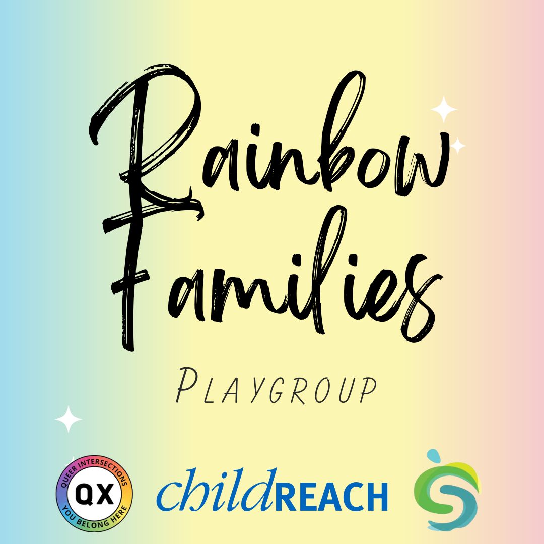 The Rainbow Families Playgroup is a FREE monthly playgroup at Childreach for 2SLGBTQ+ families to have fun together in an affirming family-oriented space.

This drop-in playgroup will occur on the last Saturday of every month from 10-11:30 am starting TOMORROW!