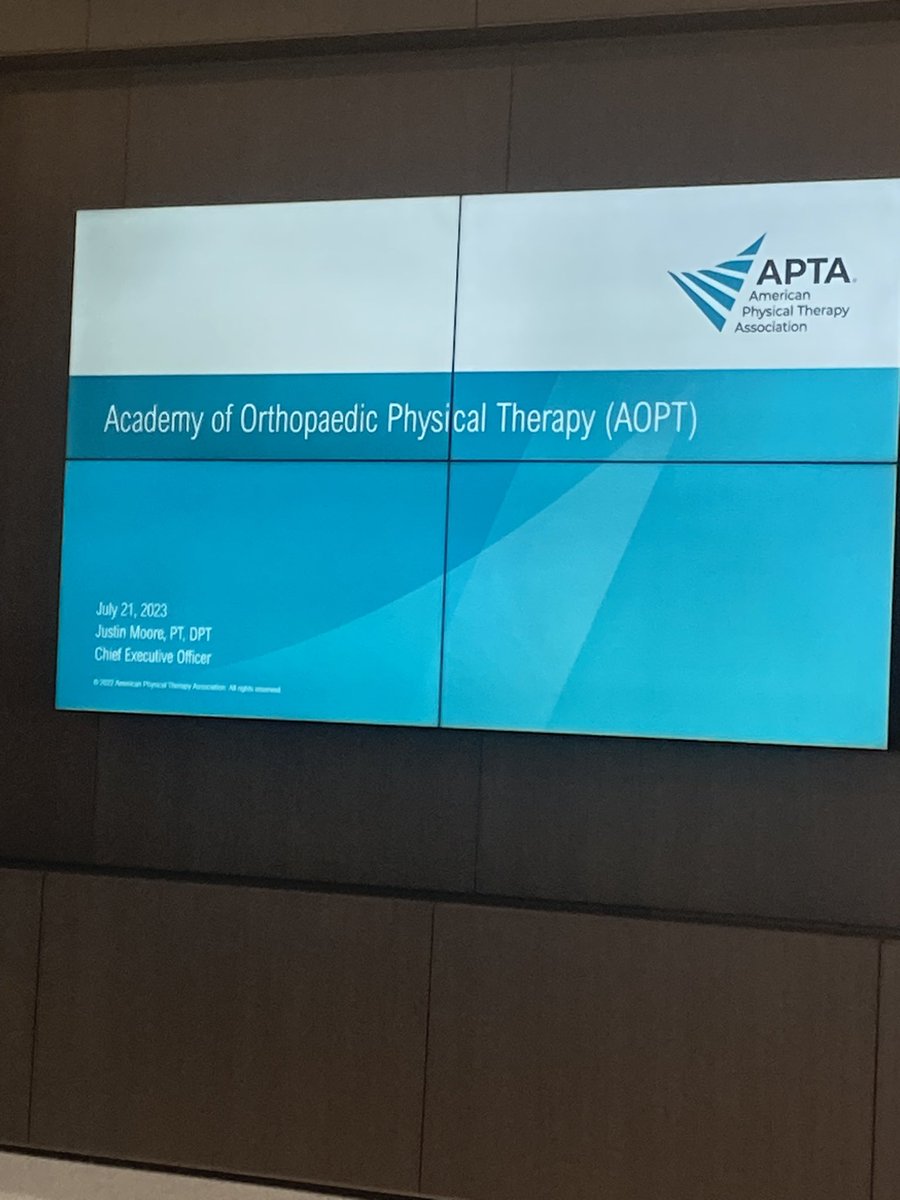 VP_Hyland's tweet photo. Day #6 DC/Alexandria- Day 3 AOPT Board meeting- interacting with @APTAtweets Executive team this morning discussing “Future Healthcare Trends and Opportunities for APTA” - @policy4pt leading the discussion #ChoosePT #CuffLinkMafia https://t.co/R2vVMMmuW3