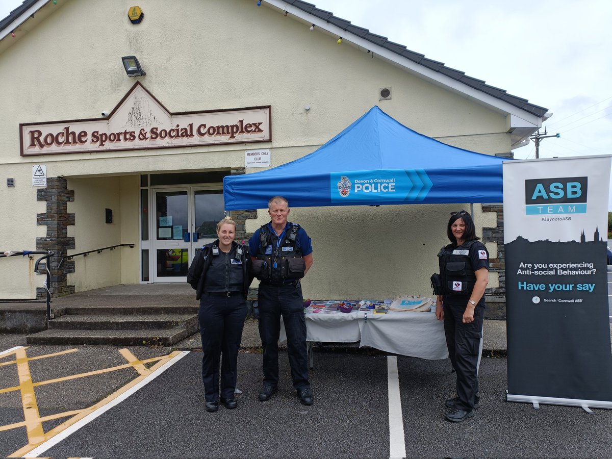 St Austell Police (@staustellpolice) on Twitter photo We are at Roche Sports and Social Club right now.
We will be here until 4pm with our <a href="/SaferCornwall/">Safer Cornwall</a> colleagues to discuss any concerns you have around your community.
#SaferCornwall
#SaferStAustell We are at Roche Sports and Social Club right now.
We will be here until 4pm with our <a href="/SaferCornwall/">Safer Cornwall</a> colleagues to discuss any concerns you have around your community.
#SaferCornwall
#SaferStAustell
