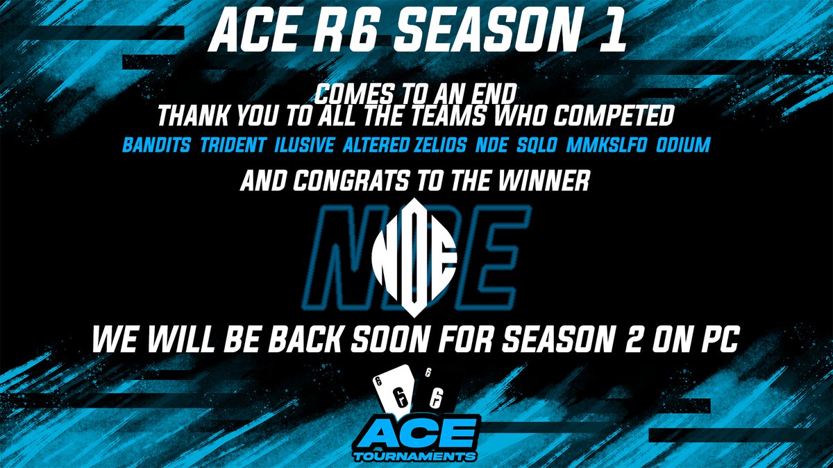 And We Are Finished!!!

THE WINNER IS NDE!!

Thank you to all the teams that played!

Stay Tuned For The Next Season