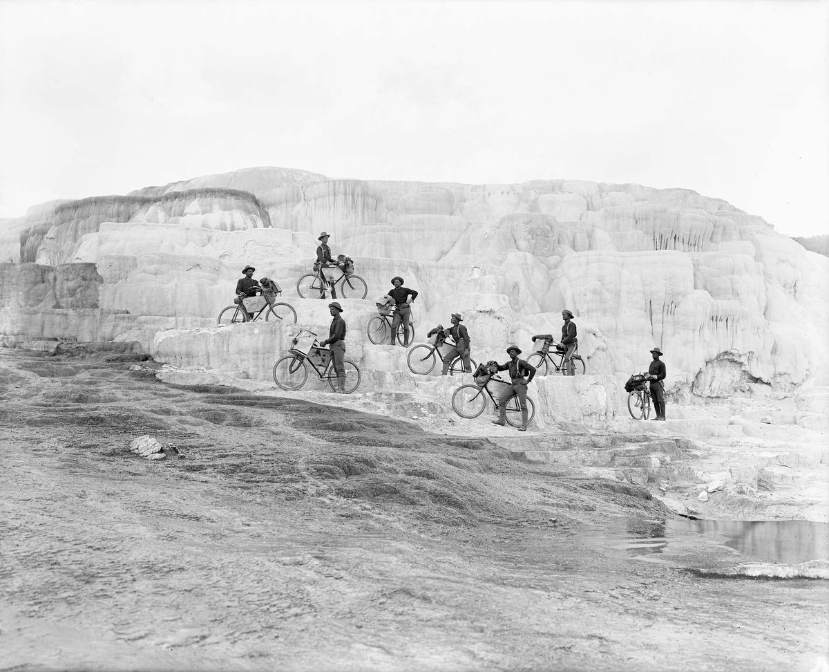 Interior's tweet photo. Some of the first park rangers in America weren’t rangers at all. They were Buffalo Soldiers - Black Americans who served in the U.S. Army after the Civil War. On Buffalo Soldiers Day, we celebrate the legacy of these first-of-a-kind, trailblazing rangers. https://t.co/QhlCdPswfG