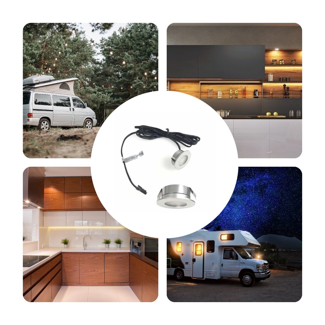 Create the perfect spot of lighting at home, or in your camper or caravan!

Our recessed LED cabinet lights are controlled by remote, or using a range of switching options, such as touch or swipe 👋

Available in satin or chrome finish ✨

Shop online 👉 buff.ly/3DKt6Nn
