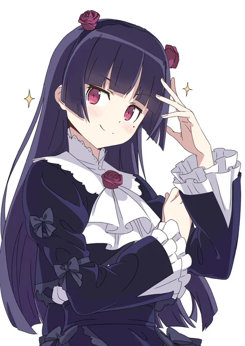 リクエスト4枚目(完成版)俺妹 黒猫 完成しましたアニメ見てないのでキャラ分からず描いてました#俺の妹がこんなに可愛いわけがない #俺妹 #黒猫 #リクエスト #タイムラプス#模写  