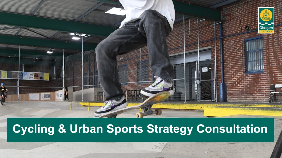 Our Cycling and Urban Sports Strategy is part of the wider strategic approach of the Glasgow Transport Strategy, in creating a step change in how we move around the city.

Have your say on the strategy and how we can develop the plan 👉 ow.ly/kOqW50PhV29
