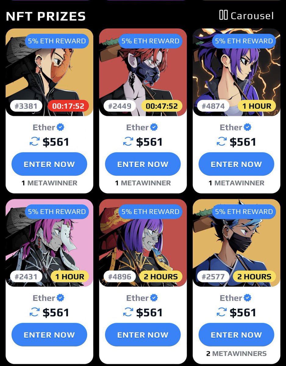 🎟 FREE $ETH ALERT 🎟

<a href="/Meta_Winners/">MetaWin Digital</a> HUGE Ether event is running all DAY! EVERY 30 minutes a new NFT draws! 👀

Enter HERE: metawin.com

I am giving away $ETH for 9 FREE entries, to one person who RT’s + LIKES! GO!!

(small competitions, very high odds 🤫)