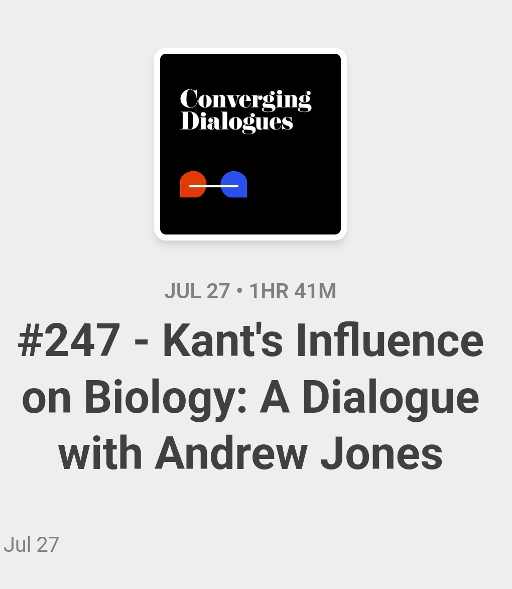 It was really cool to be invited onto the #CovergingDialogues podcast with <a href="/xavierbonilla87/">Xavier Bonilla</a> ! We spoke about some themes in about my book, drawing on some of the connections with my work on #science and #religion . convergingdialogues.substack.com/p/247-kants-in…