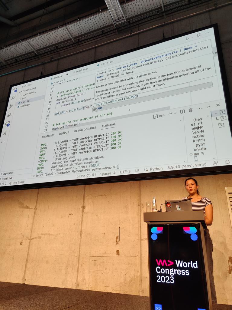 Watching <a href="/nele_lea/">Nele Lea</a> from <a href="/fiberplane/">Fiberplane</a> demonstrate how to investigate what's happening in your Services. Really interesting