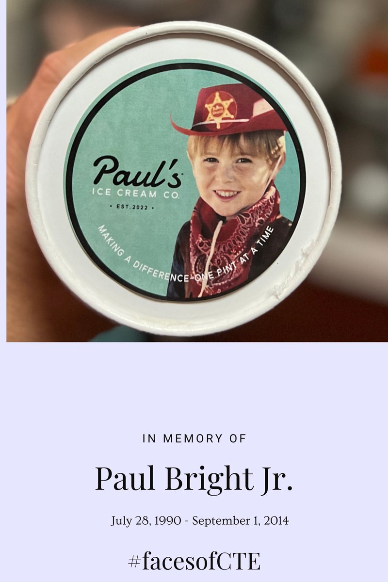 kimberlyarchie's tweet photo. Today we pause to remember Paul Bright Jr. on what would have been his 33rd birthday.
He played tackle 🏈from only 7 to 15 years old. Via 🧠autopsy he was found to have extensive artifact 🧠damage &amp;CTE.
Help us honor Paul's life, and raise awareness of #CTE by sharing his story. https://t.co/dtbL7p1uuC
