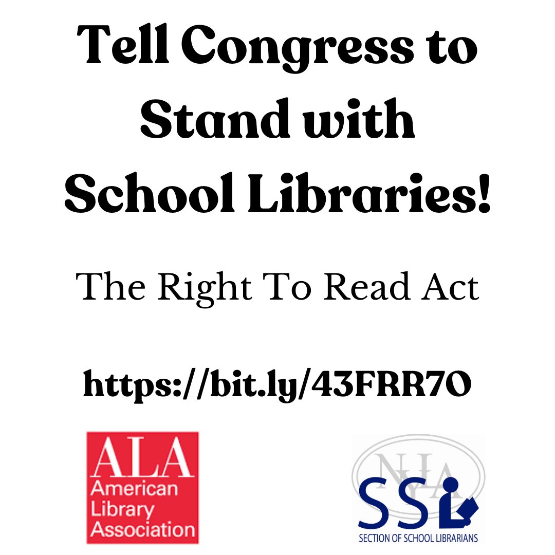 Tell Congress to stand with school libraries! bit.ly/43FRR7O #leadoutloud #tlchat #nylassl #nyla #aasl #ala