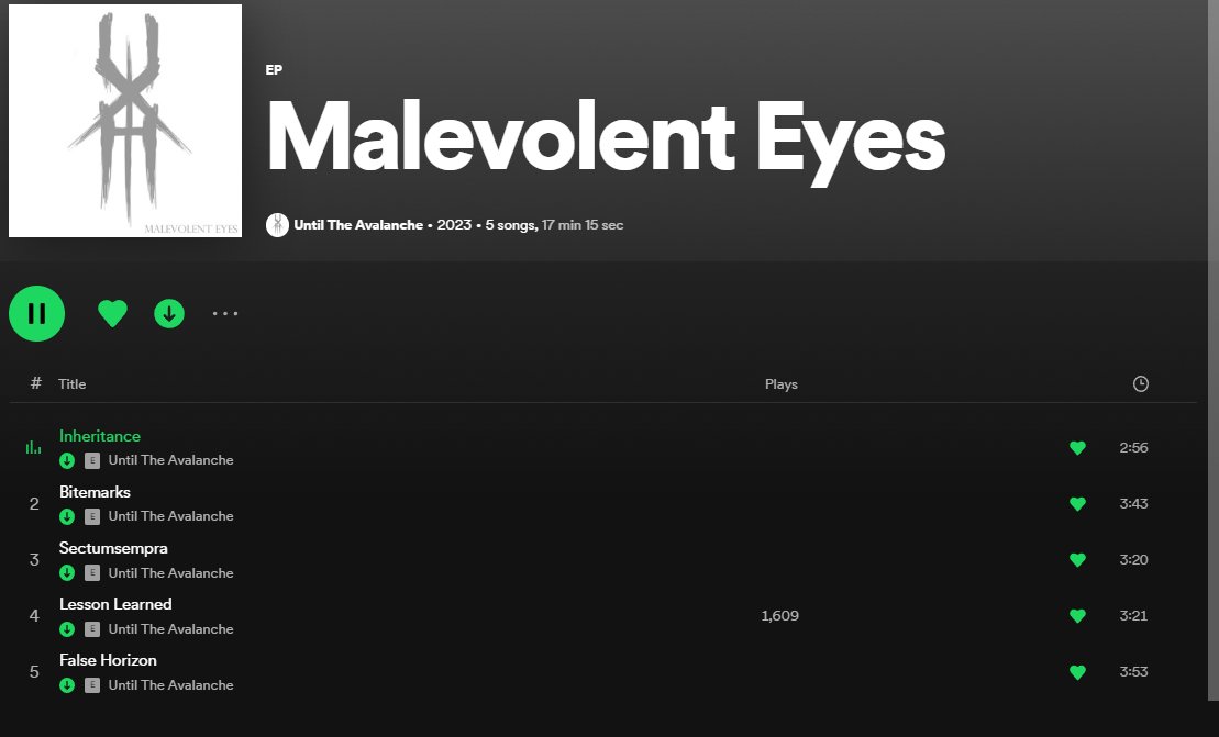 Do you love Hardcore? Do yourself a favor and check out my homies Band. EP dropped today on ALL streaming platforms. You'll be glad you did. <a href="/UTABand/">UntilTheAvalanche</a>