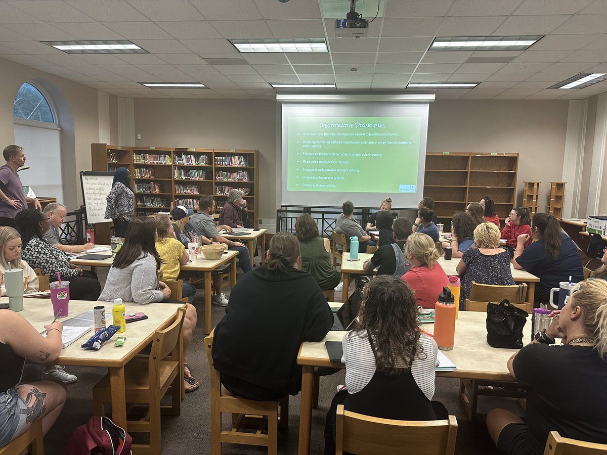 pmwirth's tweet photo. @IPSPark82- The PRIDE is engaging in Priority Area #1- SEL Restorative Practices and Community Circles with @PeaceLearning Center to achieve our purpose!  @AleesiaLJohnson @LelaSimmons19 @Erob624 https://t.co/nWNi2gr7V7
