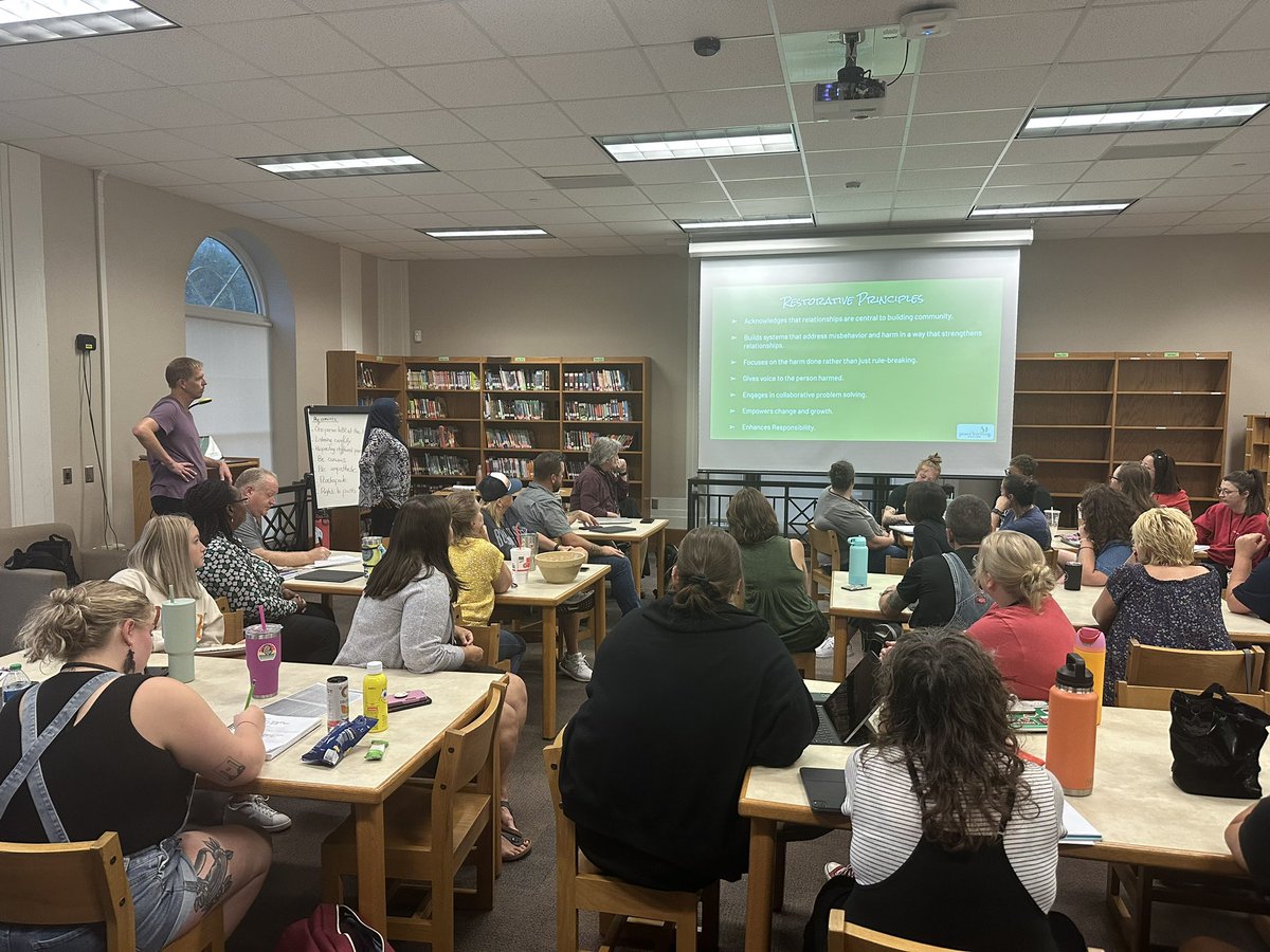 pmwirth's tweet photo. @IPSPark82- The PRIDE is engaging in Priority Area #1- SEL Restorative Practices and Community Circles with @PeaceLearning Center to achieve our purpose!  @AleesiaLJohnson @LelaSimmons19 @Erob624 https://t.co/nWNi2gr7V7