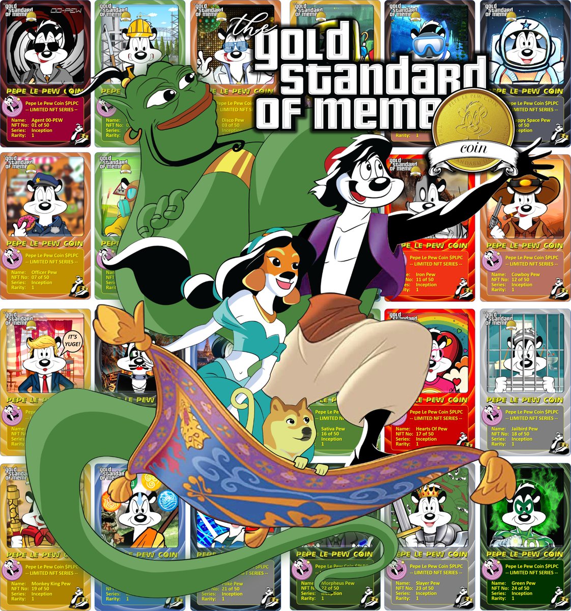 Dave Rahman (@cryptorahman) on Twitter photo The Great Pepe Le Pew Coin $PLPC #NFTGiveaway
Day 5 Chance to WIN 1 of 50 Ltd Edition $PLPC crypto NFTs
1️⃣Follow + Quote Tweet (with orig comment from you)
2️⃣Incl 3 friends + 'Pepe Le Pew Coin' meme graphic
3️⃣Incl #PepeLePewCoin
Each day we pick 3 to win!
<a href="/WildWestCryptoD/">Wild West Crypto Doug</a> The Great Pepe Le Pew Coin $PLPC #NFTGiveaway
Day 5 Chance to WIN 1 of 50 Ltd Edition $PLPC crypto NFTs
1️⃣Follow + Quote Tweet (with orig comment from you)
2️⃣Incl 3 friends + 'Pepe Le Pew Coin' meme graphic
3️⃣Incl #PepeLePewCoin
Each day we pick 3 to win!
<a href="/WildWestCryptoD/">Wild West Crypto Doug</a>