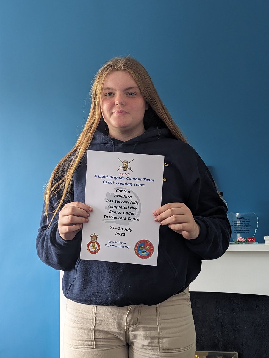 stu130379's tweet photo. Well done CDT SGT Amy Bradford on passing SCIC and thank you to her course instructor Andy Pennock who she has done nothing but praise. Good to see excellent teaching skills being passed down.
#ACF #SCIC #DurhamACF https://t.co/2IZpHOtwsz
