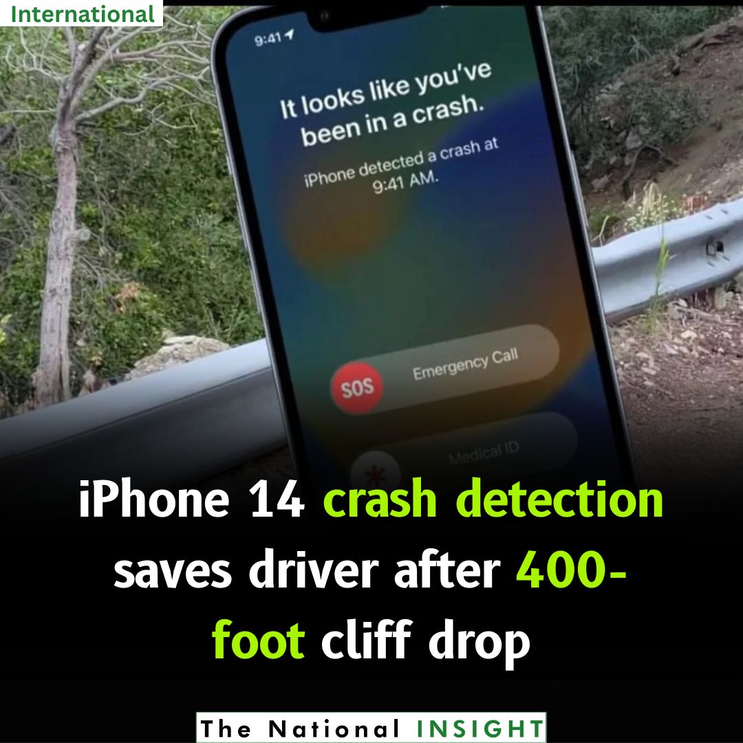InsightThe64295's tweet photo. Fortunately, the driver had an iPhone 14, which has a special feature called Crash Detection. The phone sensed the crash and automatically called 9-1-1 for emergency help. It also sent the GPS location to the rescue team.
.
.
.
.
#thenationalinsight #losangeles #iphone14 https://t.co/cB7CvIEPDv