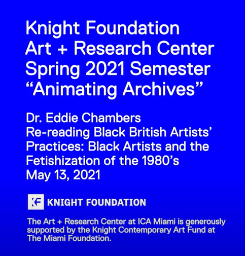 AliceATCorreia's tweet photo. It's a couple of years old, but here's a fascinating talk by #EddieChambers about the #Fetishisation of #BlackBritishArt in the #1980s https://t.co/RnwOy2qYSG https://t.co/3lQWrTHbLF