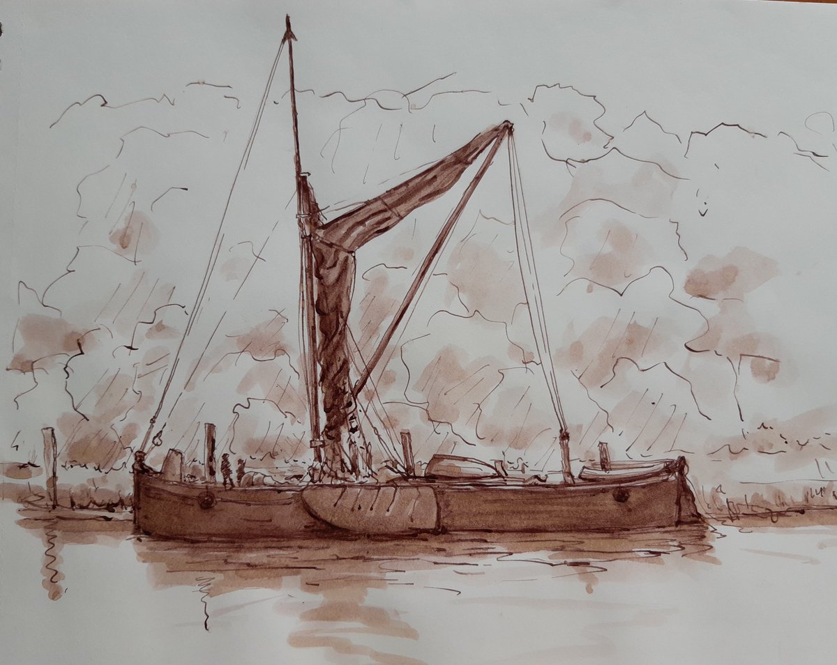 This boat was moored near Richmond Lock a couple of weeks ago. It had a huge mast and sails still furled. Looked like it was being got ready for filming. 
#Richmond #RichmonduponThames #thames