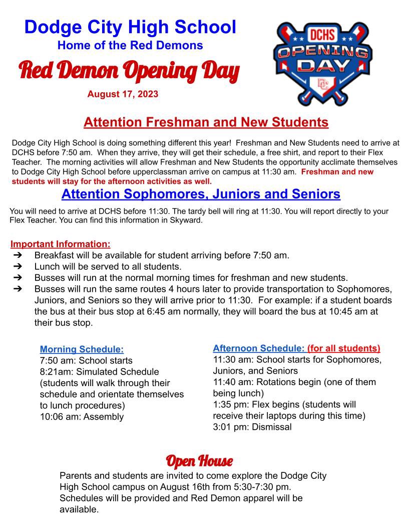 August 17th - Red Demon Opening Day!