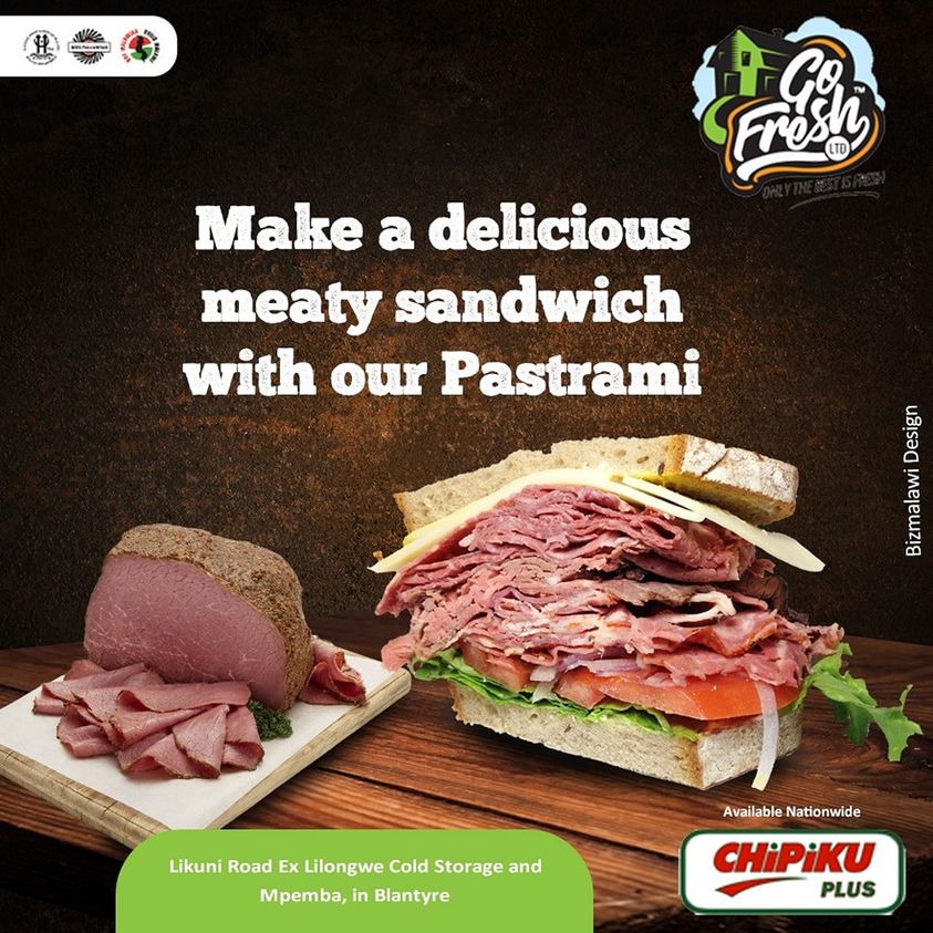 Give your sandwich game a twist of something special
Our mouthwatering pastrami cuts are here to make your sandwiches unforgettable!
Available now at your nearest Chipiku Plus stores!
More info: bizmalawionline.com/listing/go-fre…
#ChipikuPlus #GoFresh #PastramiPerfection #SandwichTwist