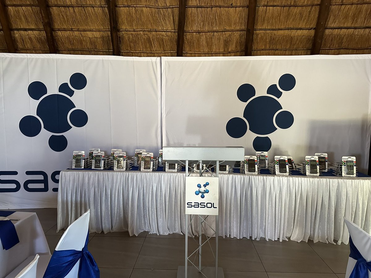 Today <a href="/SasolSA/">Sasol</a> donated 825 scientific calculators to 15 Secondary schools in Metsimaholo district.
#SasolinSociety