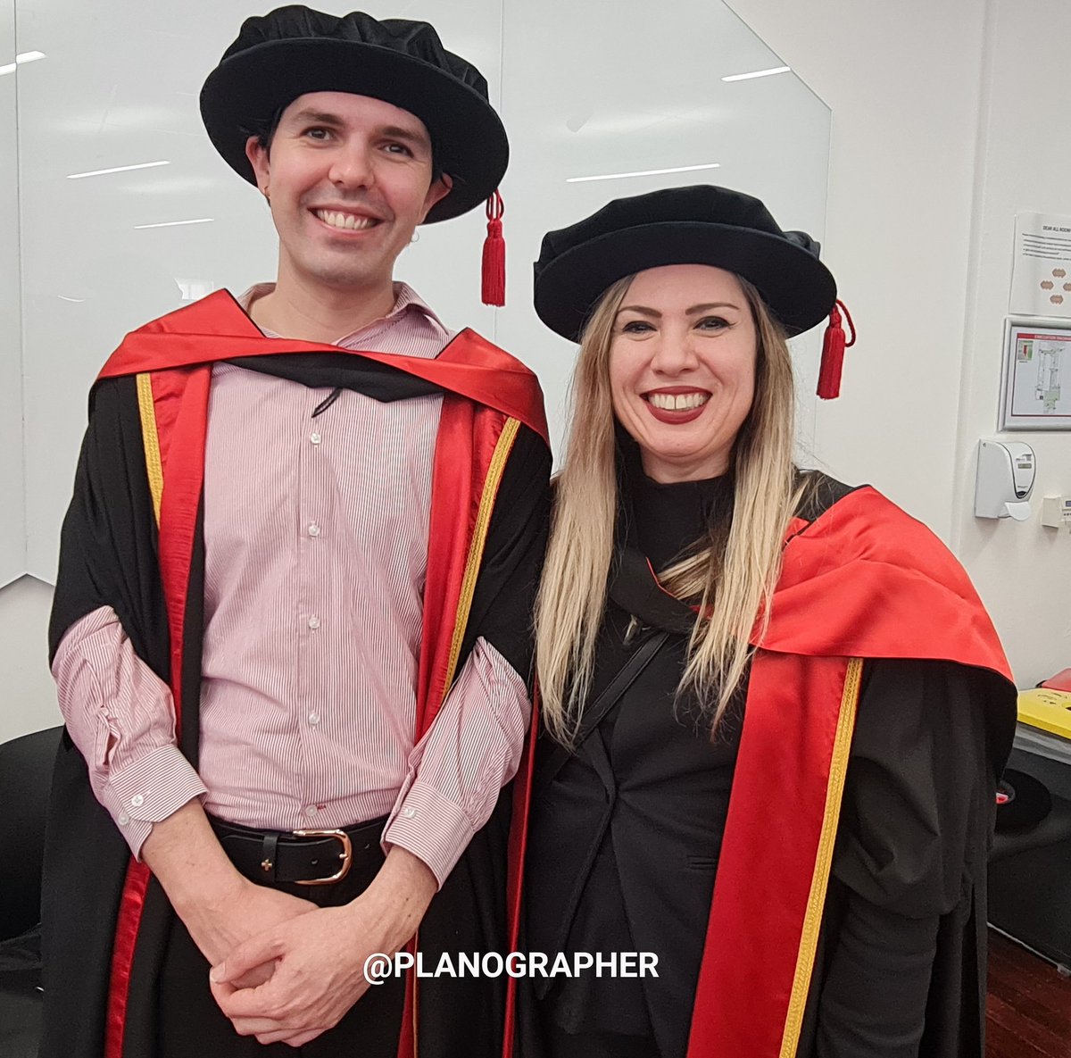 Congrats to @jacobroom and @fbellienizim on their #PhD graduation ceremony 2day. Welcome Dr Broom and Dr. Zimmerman. @uwanews @UWAresearch